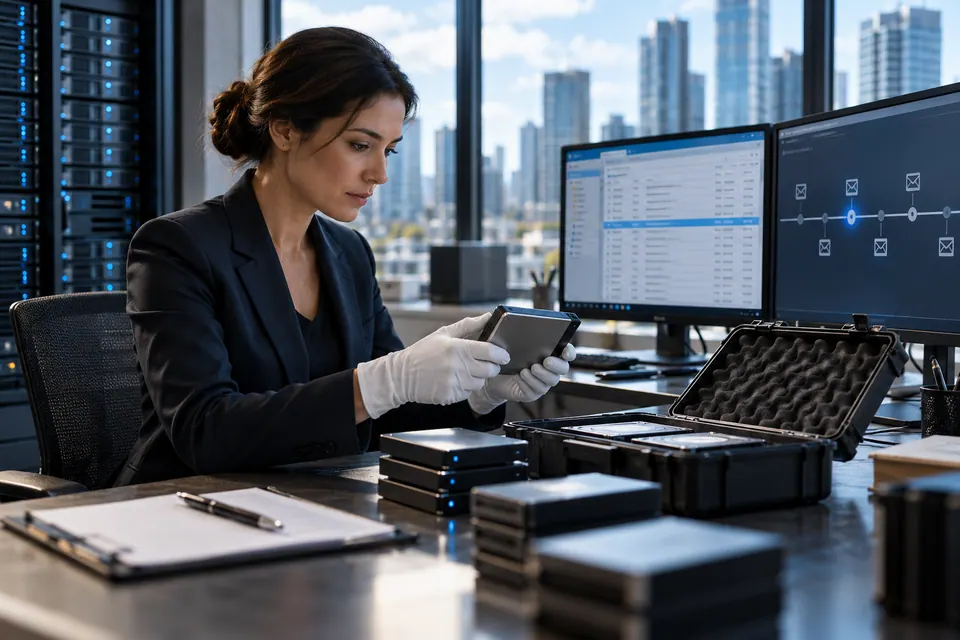 Preserve original records and analyse controlled working copies.
